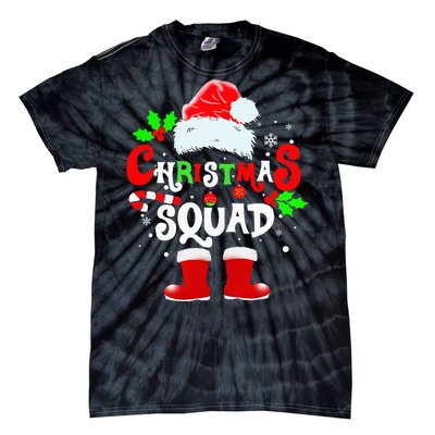 Festive Family Santa Hat Set for Christmas Gathering Tie-Dye T-Shirt