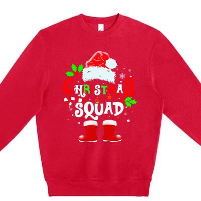 Festive Family Santa Hat Set for Christmas Gathering Premium Crewneck Sweatshirt