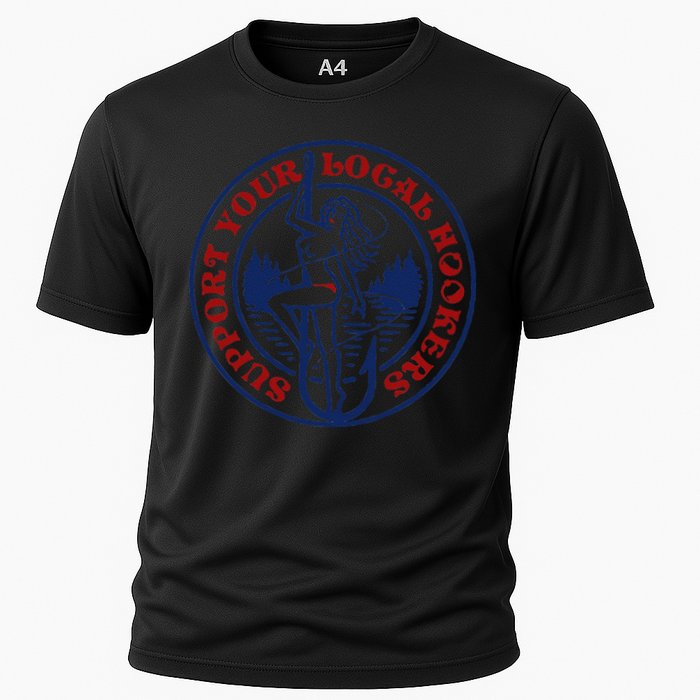 Funny Fishing Support Your Local Hookers Top For Dad Performance Shirt