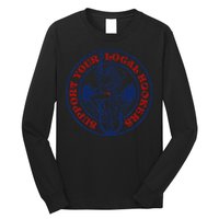 Funny Fishing Support Your Local Hookers Top For Dad Long Sleeve Shirt