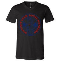 Funny Fishing Support Your Local Hookers Top For Dad V-Neck T-Shirt