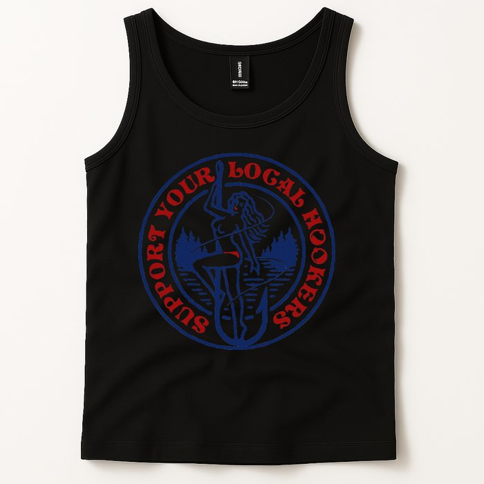 Funny Fishing Support Your Local Hookers Top For Dad Tank Top