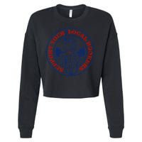 Funny Fishing Support Your Local Hookers Top For Dad Cropped Pullover Crew