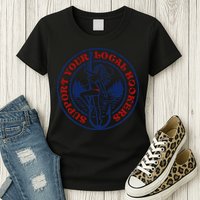Funny Fishing Support Your Local Hookers Top For Dad Womens T-Shirt