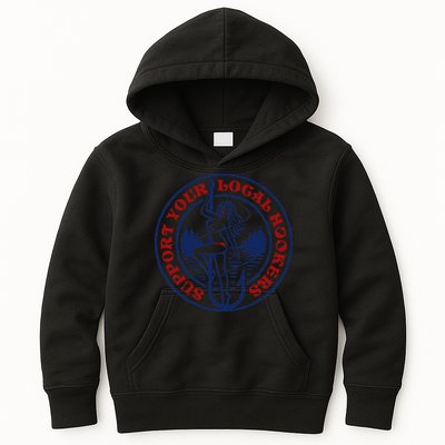 Funny Fishing Support Your Local Hookers Top For Dad Kids Hoodie