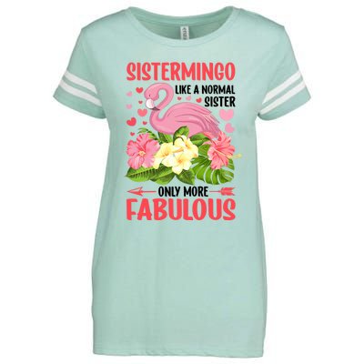 Funny Flamingo Sistermingo Like A Normal Sister Flamingo Enza Ladies Jersey Football T-Shirt