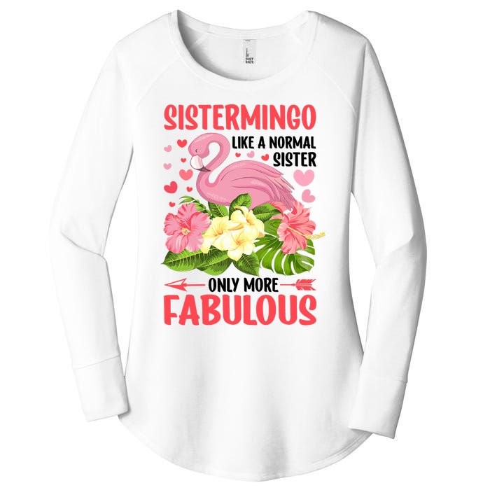 Funny Flamingo Sistermingo Like A Normal Sister Flamingo Women's Perfect Tri Tunic Long Sleeve Shirt