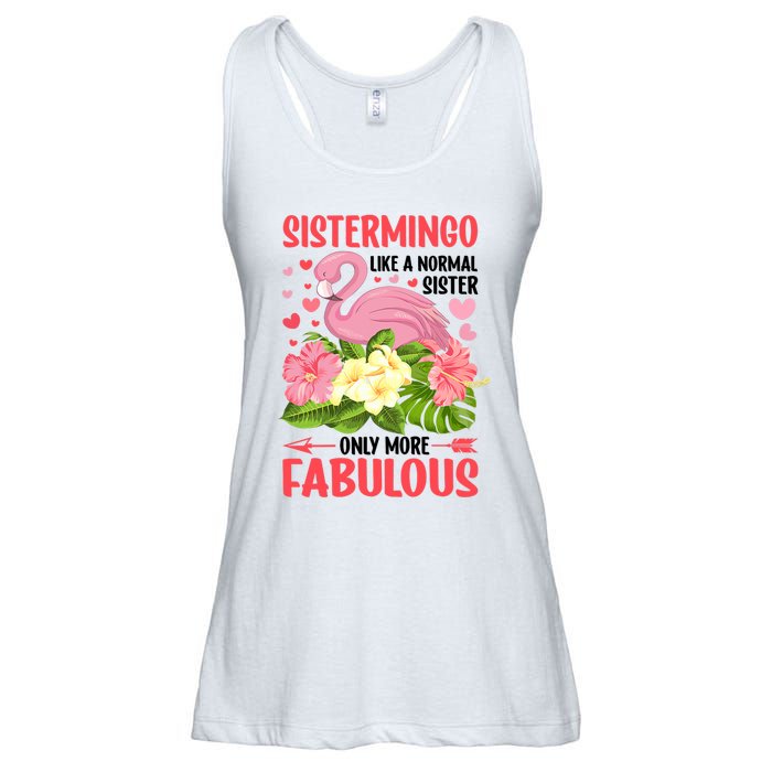 Funny Flamingo Sistermingo Like A Normal Sister Flamingo Ladies Essential Flowy Tank