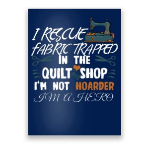 Funny Fabric Sewing Quilting Poster