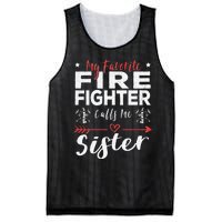 Favorite Firefighter Sister Supportive Firefighter Gift Mesh Reversible Basketball Jersey Tank