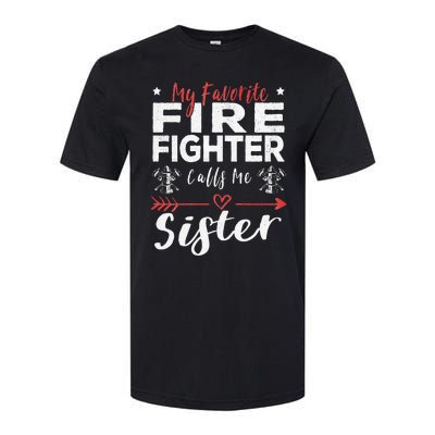 Favorite Firefighter Sister Supportive Firefighter Gift Softstyle® CVC T-Shirt