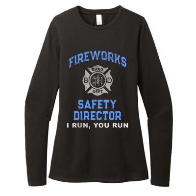 Funny FIREWORKS SAFETY DIRECTOR Run Firefighter America Red Womens CVC Long Sleeve Shirt