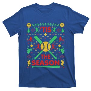 Funny Fastpitch Softball Ugly Christmas Party Funny Gift T-Shirt