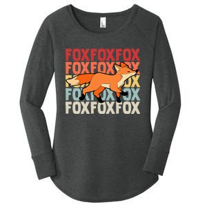 Fox Foxes Smart Women's Perfect Tri Tunic Long Sleeve Shirt