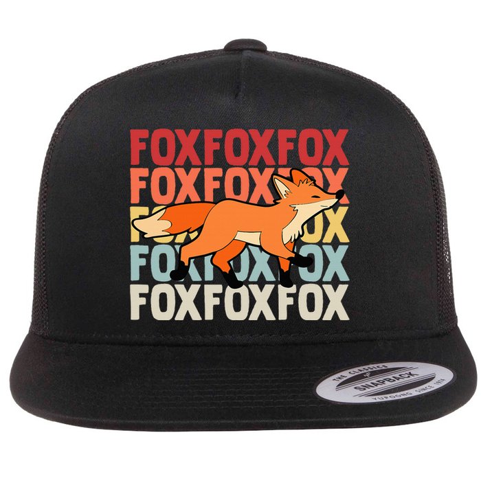 Fox Foxes Smart Flat Bill Trucker Hat