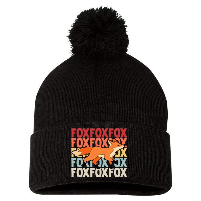 Fox Foxes Smart Pom Pom 12in Knit Beanie