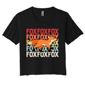 Fox Foxes Smart Women's Crop Top Tee