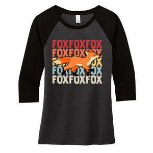 Fox Foxes Smart Women's Tri-Blend 3/4-Sleeve Raglan Shirt