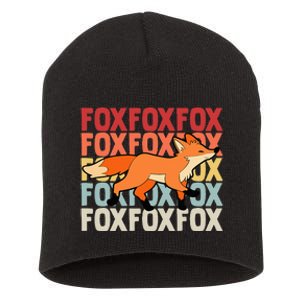 Fox Foxes Smart Short Acrylic Beanie