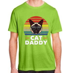 Funny Funny Siamese Cat Daddy Cat Owner Fathers Day Adult ChromaSoft Performance T-Shirt