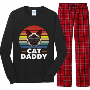 Funny Funny Siamese Cat Daddy Cat Owner Fathers Day Long Sleeve Pajama Set