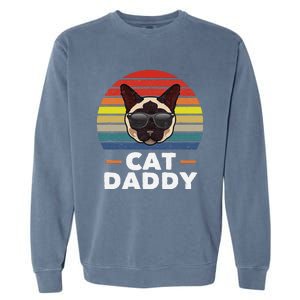 Funny Funny Siamese Cat Daddy Cat Owner Fathers Day Garment-Dyed Sweatshirt