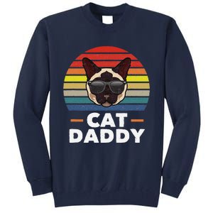 Funny Funny Siamese Cat Daddy Cat Owner Fathers Day Tall Sweatshirt