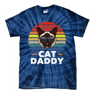 Funny Funny Siamese Cat Daddy Cat Owner Fathers Day Tie-Dye T-Shirt