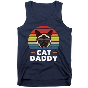 Funny Funny Siamese Cat Daddy Cat Owner Fathers Day Tank Top