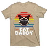 Funny Funny Siamese Cat Daddy Cat Owner Fathers Day T-Shirt