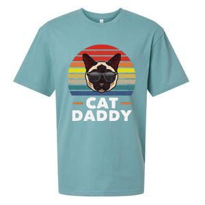 Funny Funny Siamese Cat Daddy Cat Owner Fathers Day Sueded Cloud Jersey T-Shirt