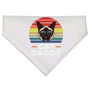 Funny Funny Siamese Cat Daddy Cat Owner Fathers Day USA-Made Doggie Bandana