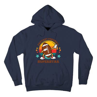 Fantasy Football Superstar Dabbing Football For Dad Son Tall Hoodie