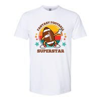 Fantasy Football Superstar Dabbing Football For Dad Son Softstyle CVC T-Shirt