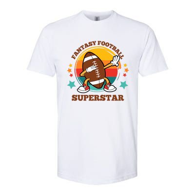 Fantasy Football Superstar Dabbing Football For Dad Son Softstyle® CVC T-Shirt