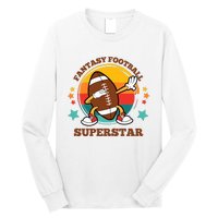 Fantasy Football Superstar Dabbing Football For Dad Son Long Sleeve Shirt