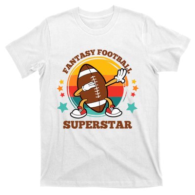 Fantasy Football Superstar Dabbing Football For Dad Son T-Shirt