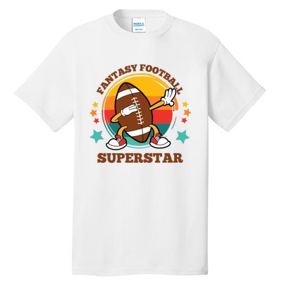 Fantasy Football Superstar Dabbing Football For Dad Son Tall T-Shirt