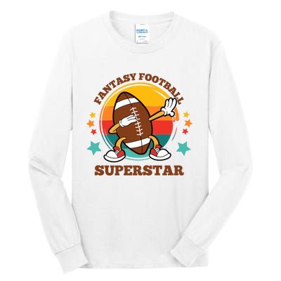 Fantasy Football Superstar Dabbing Football For Dad Son Tall Long Sleeve T-Shirt