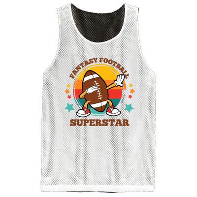 Fantasy Football Superstar Dabbing Football For Dad Son Mesh Reversible Basketball Jersey Tank