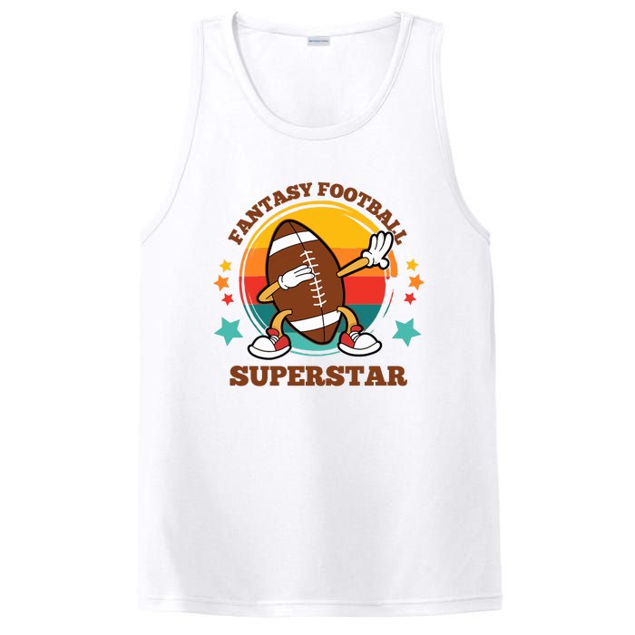 Fantasy Football Superstar Dabbing Football For Dad Son PosiCharge Competitor Tank