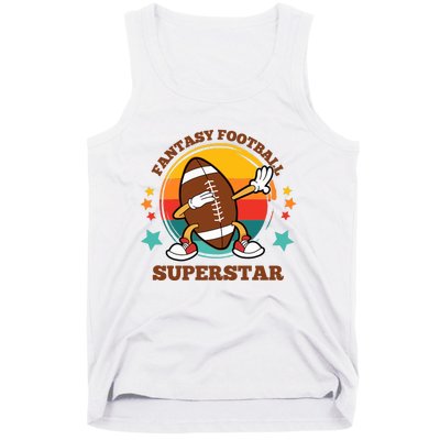 Fantasy Football Superstar Dabbing Football For Dad Son Tank Top