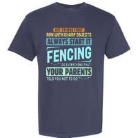 Funny Fencing Sport Pun Garment-Dyed Heavyweight T-Shirt