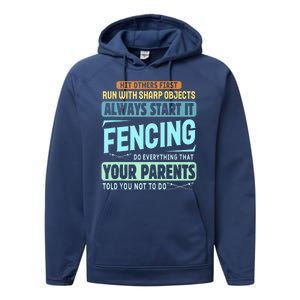 Funny Fencing Sport Pun Performance Fleece Hoodie