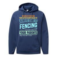 Funny Fencing Sport Pun Performance Fleece Hoodie