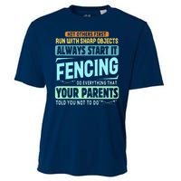 Funny Fencing Sport Pun Cooling Performance Crew T-Shirt