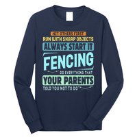 Funny Fencing Sport Pun Long Sleeve Shirt