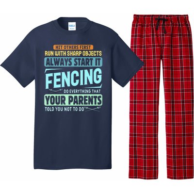 Funny Fencing Sport Pun Pajama Set