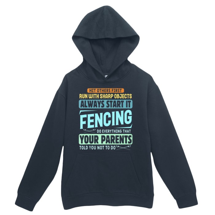 Funny Fencing Sport Pun Urban Pullover Hoodie