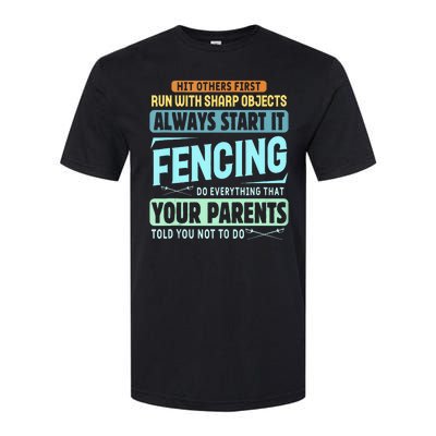 Funny Fencing Sport Pun Softstyle CVC T-Shirt